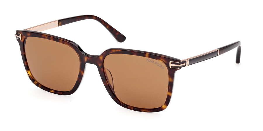 Lentes de sol Tom Ford FT1183 JOCHEM 52E Cuadrado Carey oscuro ...