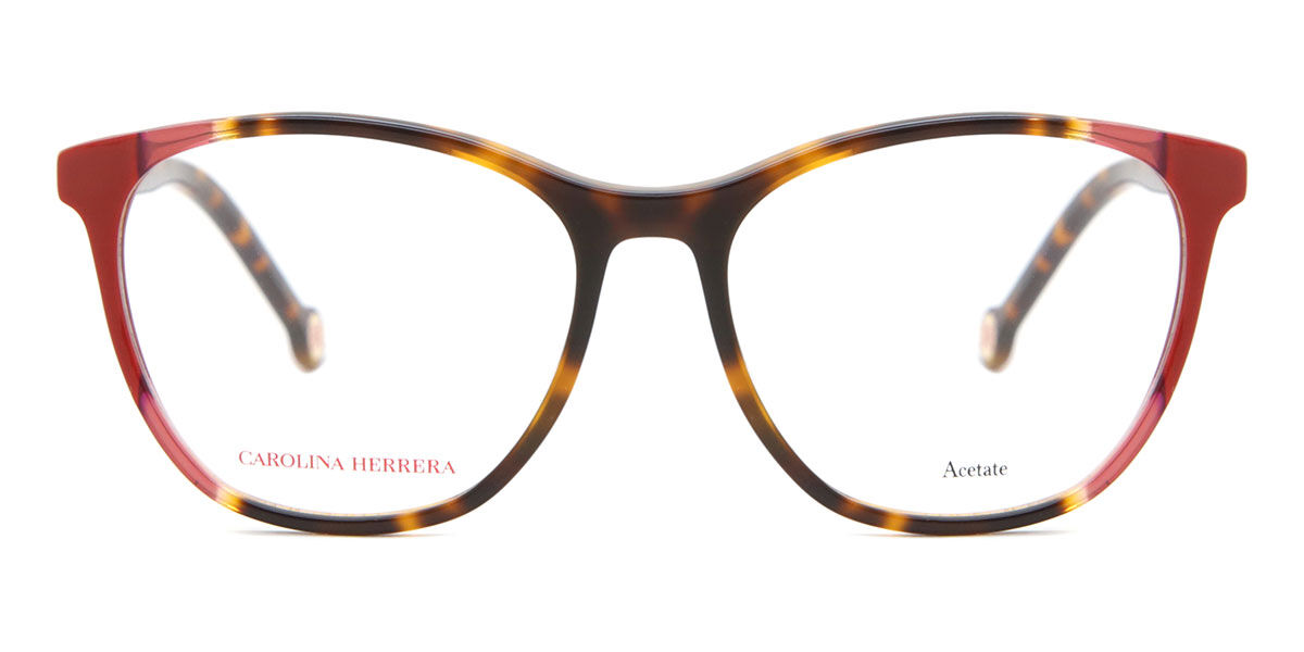 Lentes ópticos Carolina Herrera HER 0123 O63 Cuadrado Dark Tortoise Red ...