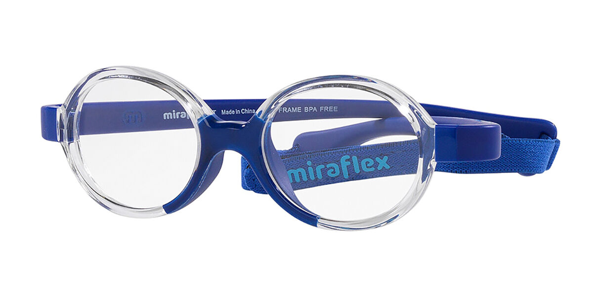 L132 Color Lentes ópticos Miraflex MF4008 Kids L131 Redondo Clear Blue ...